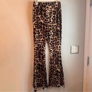 fashion nova cheetah print flare leggings